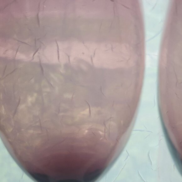 Set Of 6 Vintage Amethyst Purple Wine Glasses With Stem 7.5" Tall Elegant Design - Picture 8 of 8